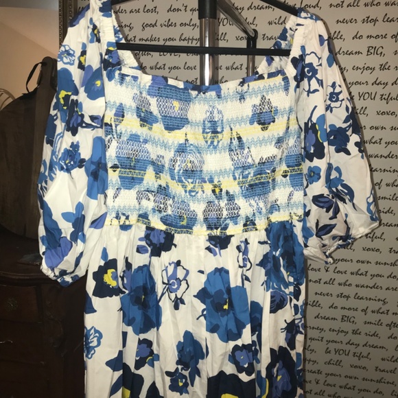 PLENTY BY TRACY REESE OFF-THE-SHOULDER PUFF-SLEEVE SMOCKED DRESS - Picture 7 of 13